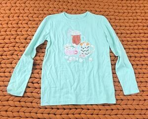 Crewcuts Long Sleeve T Shirt Hot Cocoa Girls M Medium 8 9